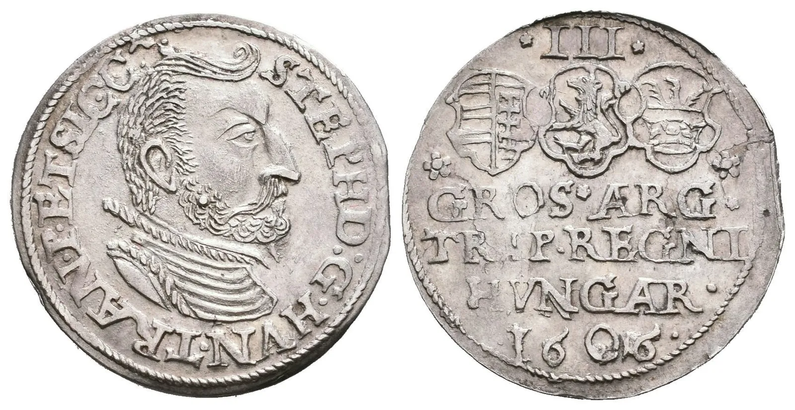 III Groš 1606, Husz.214, krásná zachovalost, krásný Av., — 1