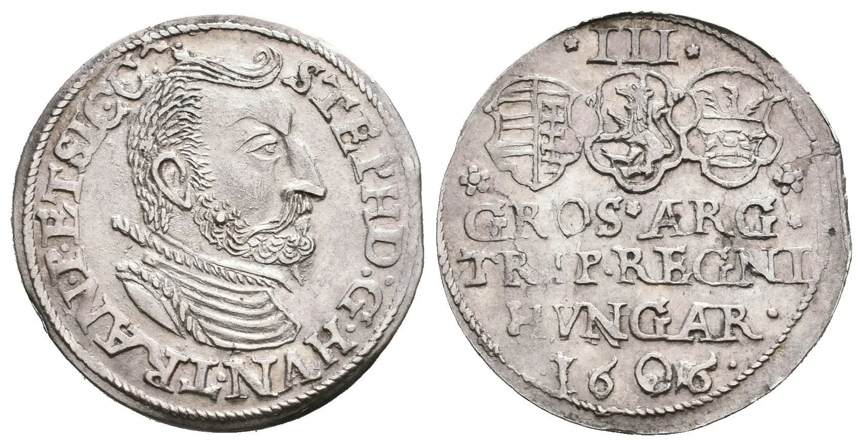 III Groš 1606, Husz.214, krásná zachovalost, krásný Av., — 1