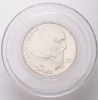 10 Kčs 1957 - Jan Ámos Komenský, PROOF, původní etue