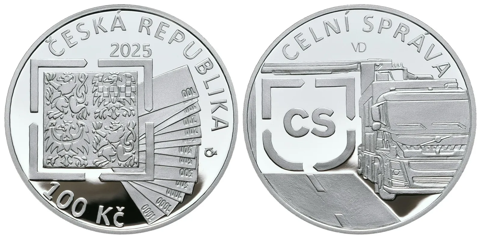 100 Kč 2025 - Celní správa, PROOF