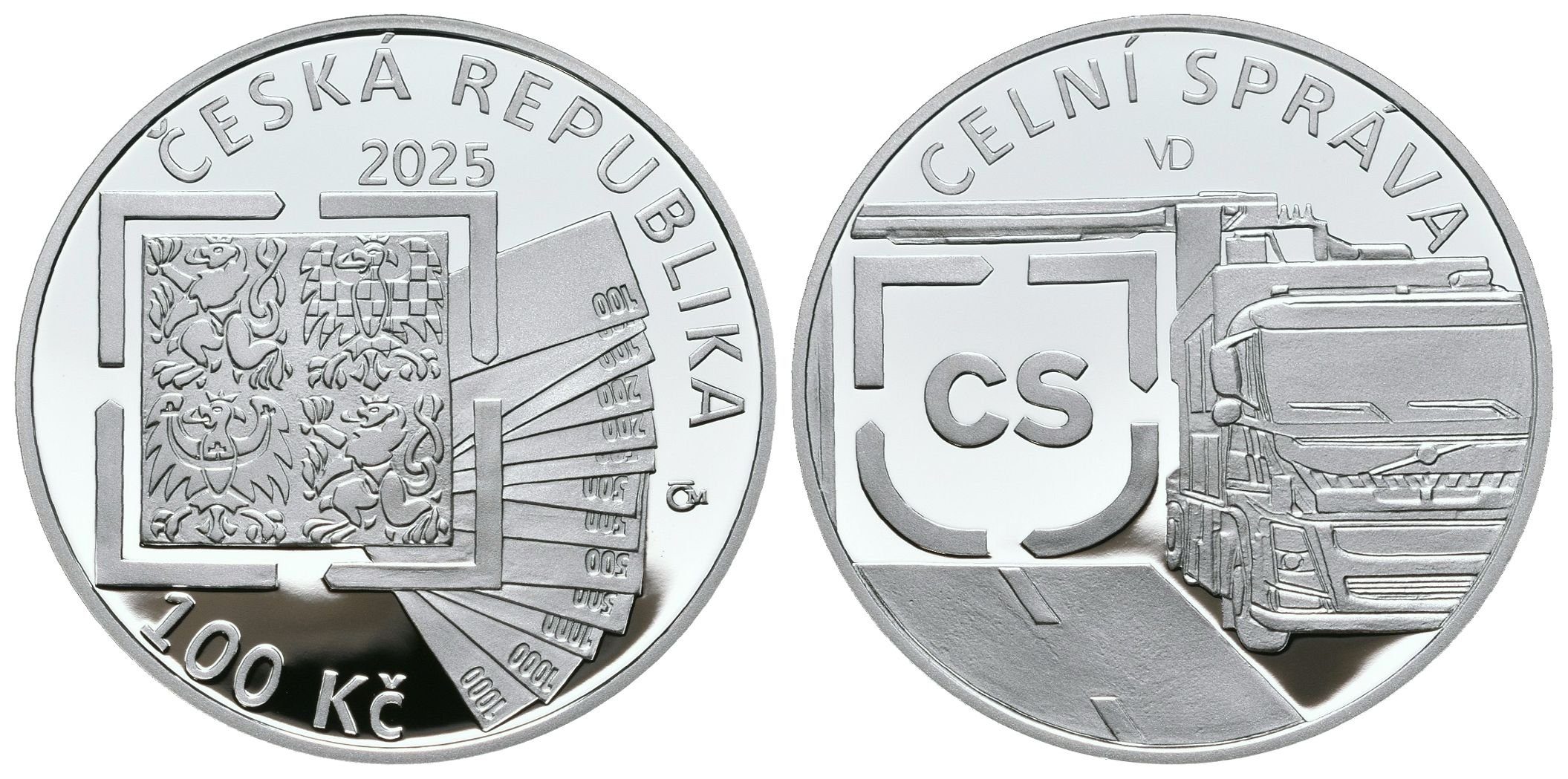 100 Kč 2025 - Celní správa, PROOF