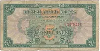 Velká Británie, 5 Shillings (1946), BAF - vojenské vydání, P.M13a
