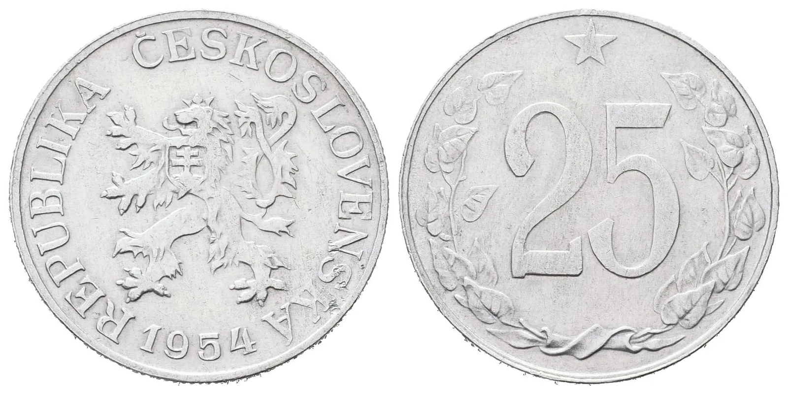 25 Haléř 1954, vzácný