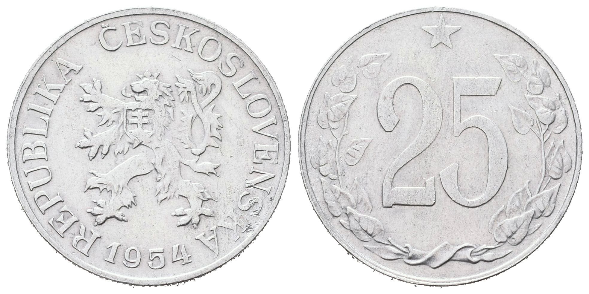 25 Haléř 1954, vzácný