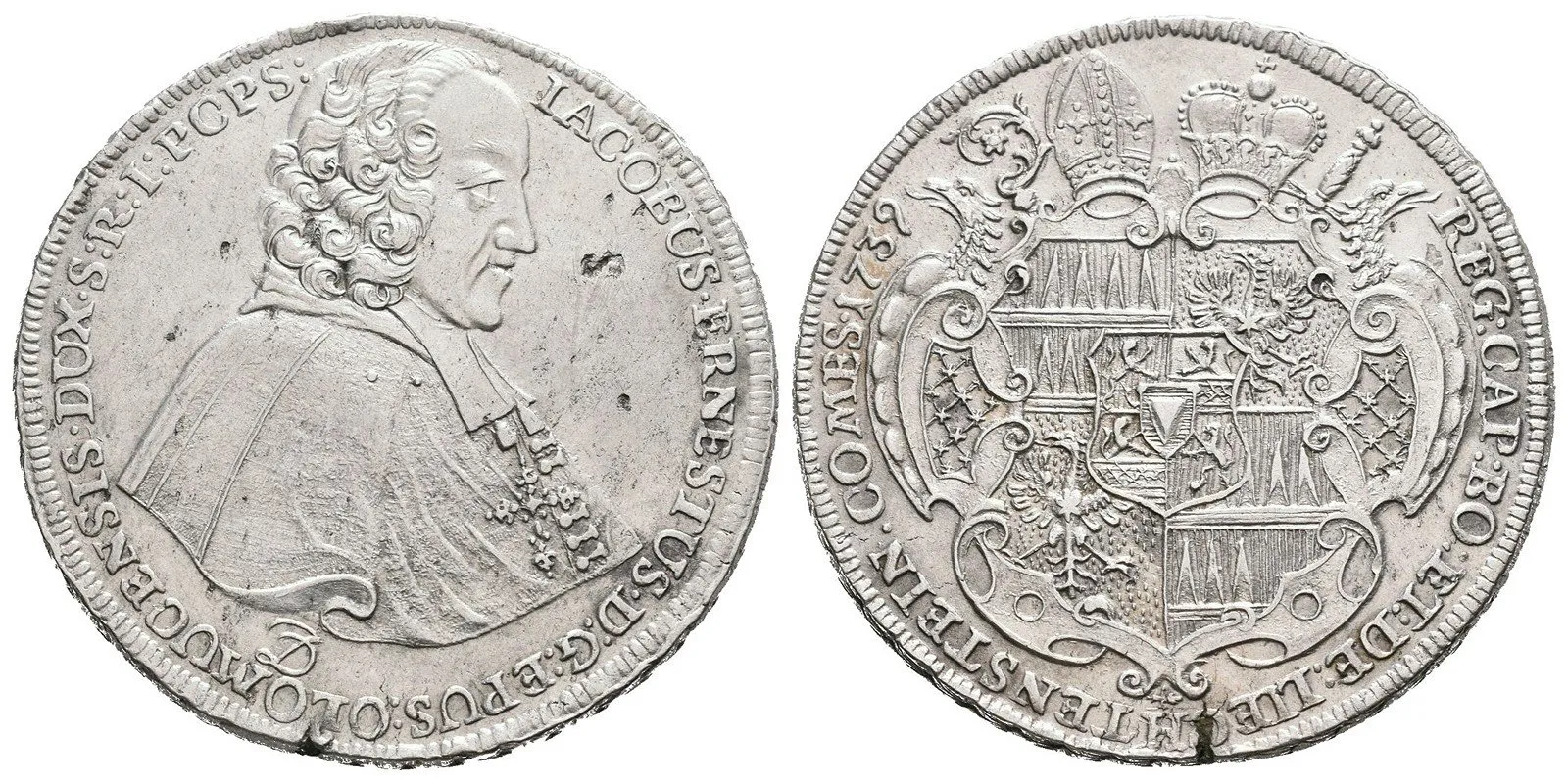 Olomouc - biskupství, Jakub Arnošt Liechtenstein, 1738 - 1745 — 1