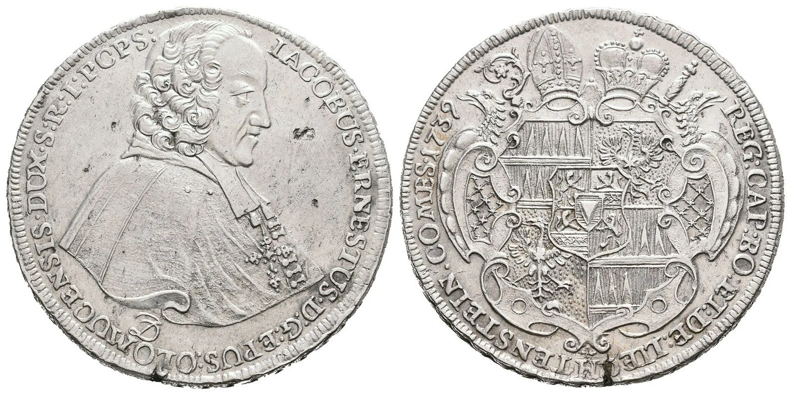 Olomouc - biskupství, Jakub Arnošt Liechtenstein, 1738 - 1745 — 1