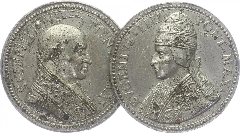 Vatikán - životopisné medaile, cca 18. století — 1