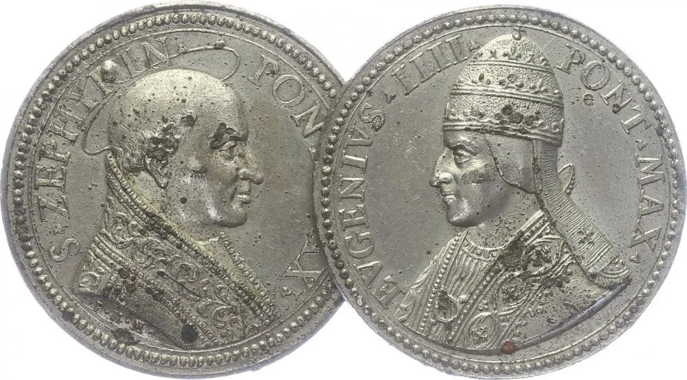 Vatikán - životopisné medaile, cca 18. století — 1