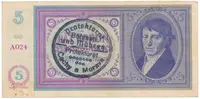 5 Koruna b.d. (1938/1940), ruční razítko, Hej.29a