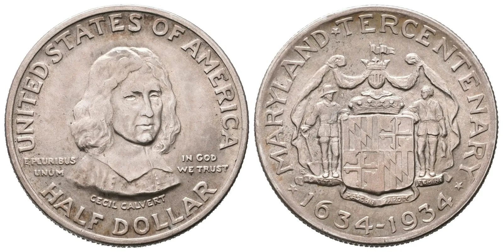 USA, 1/2 Dollar 1934 - Maryland Tricentenniary
