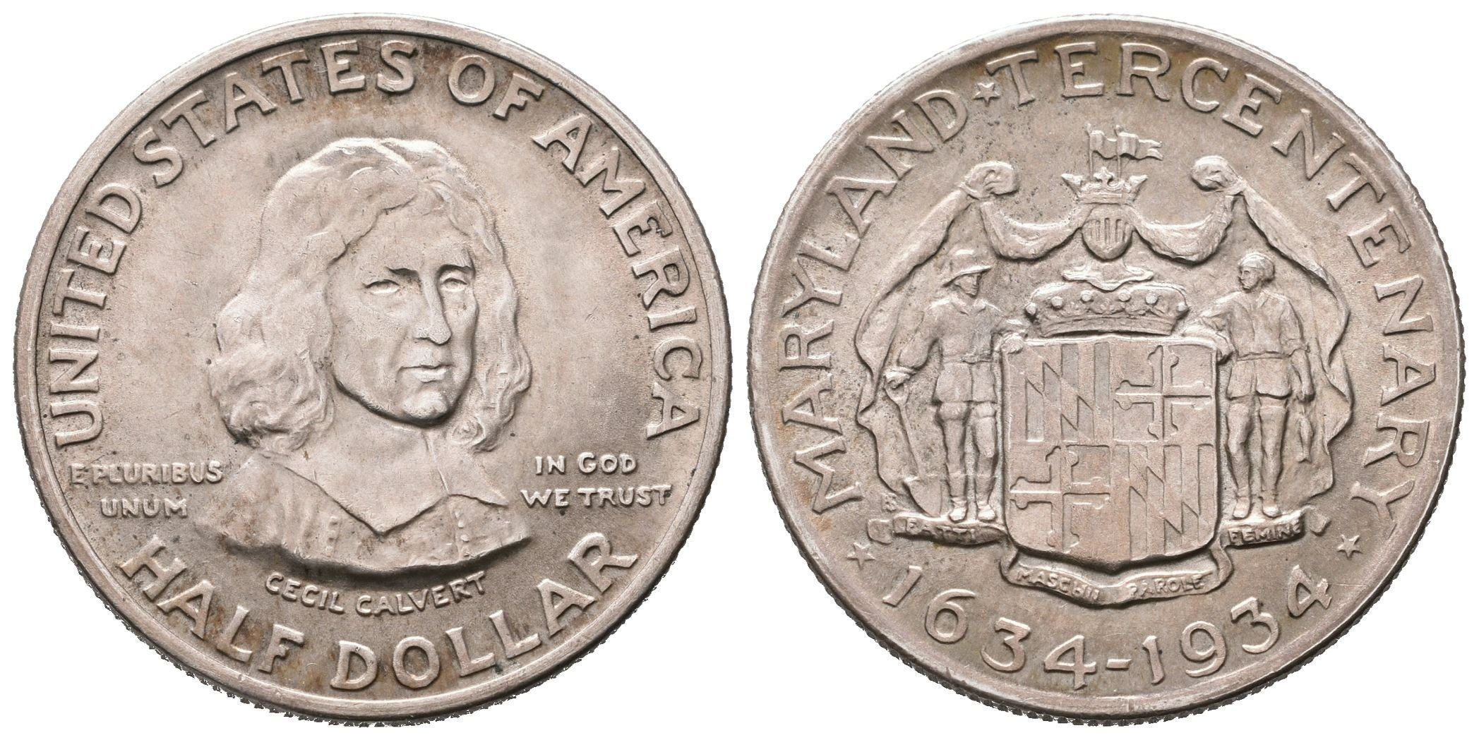 USA, 1/2 Dollar 1934 - Maryland Tricentenniary