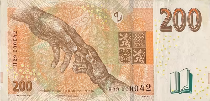 Česká republika, 200 Koruna 2018, pěkné nízké číslo H 29  000042, Hej.CZ32aH