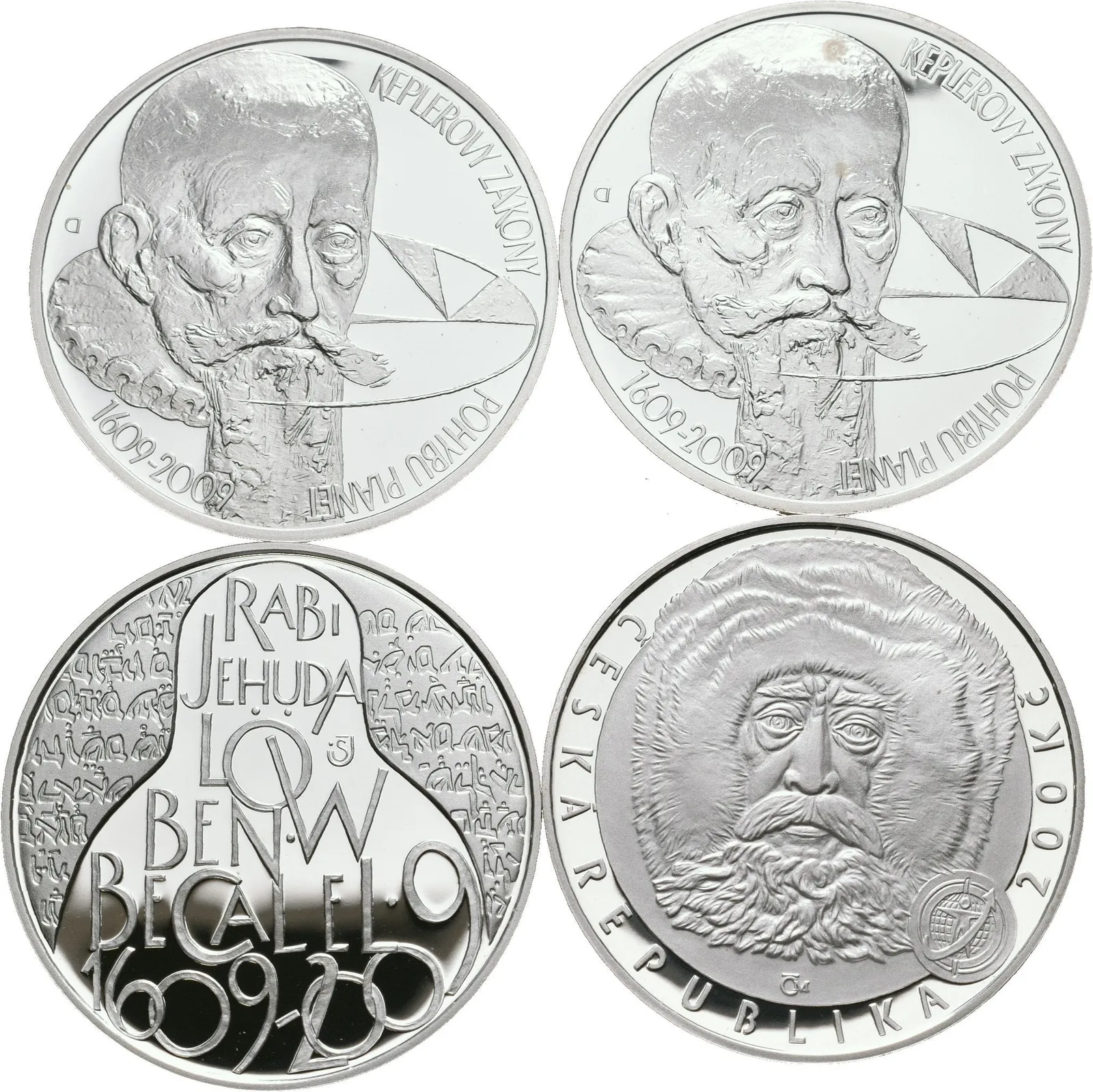 200 Kč 2009 - Dosažení severního pólu (2x), Keplerovy zákony a rabi Löw, — 1