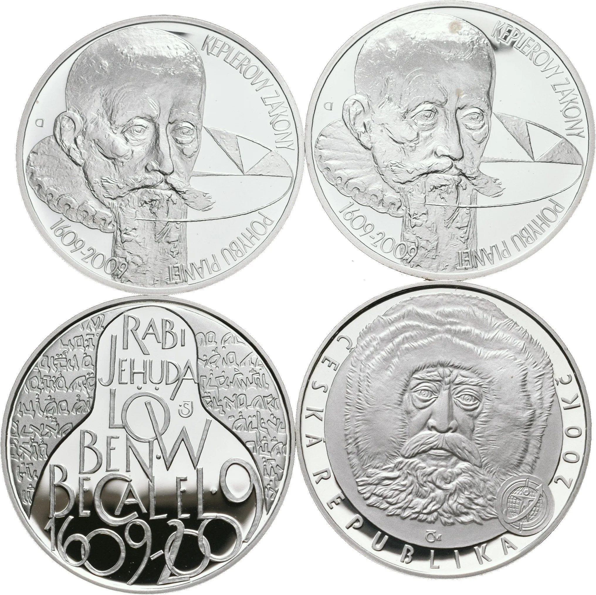 200 Kč 2009 - Dosažení severního pólu (2x), Keplerovy zákony a rabi Löw, — 1