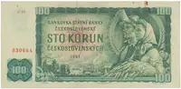 Československo, 100 Koruna 1961, I. vydání, první série C 01, Hej.101aC