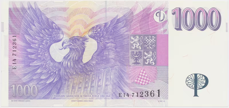 Česká republika, 1000 Koruna 1996, série E, Hej.CZ19aE