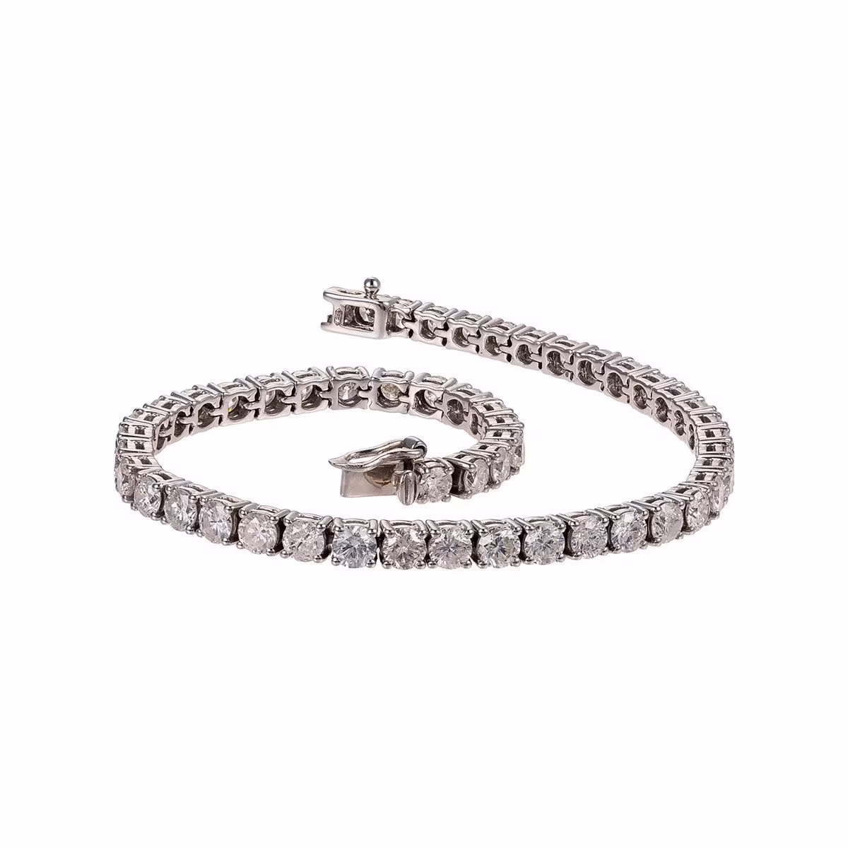 Diamantový náramek z bílého zlata, celkem 6,00 ct