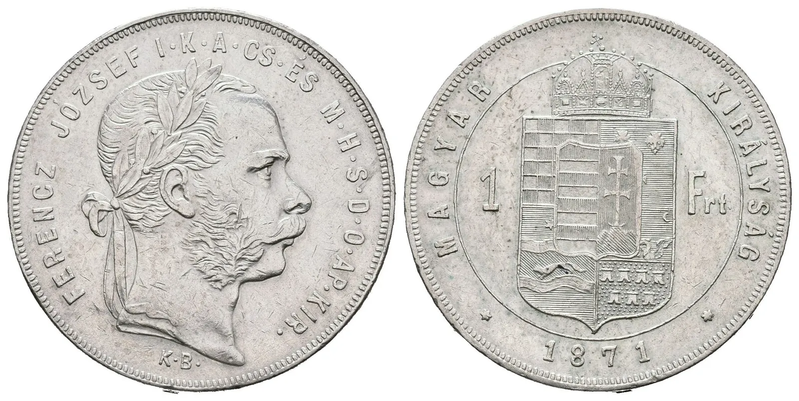 Zlatník 1871 KB, patina, rysky a drobné hranky — 1