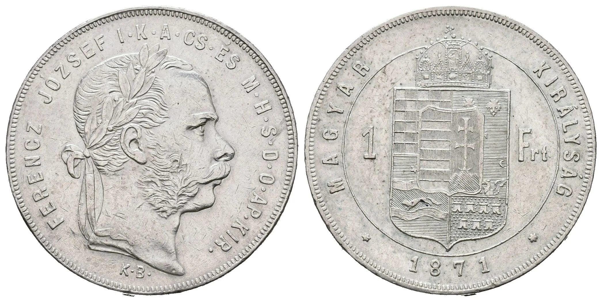 Zlatník 1871 KB, patina, rysky a drobné hranky — 1