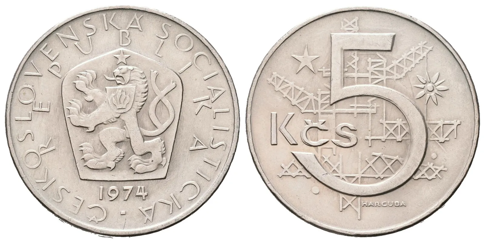 5 Koruna 1974, varianta B