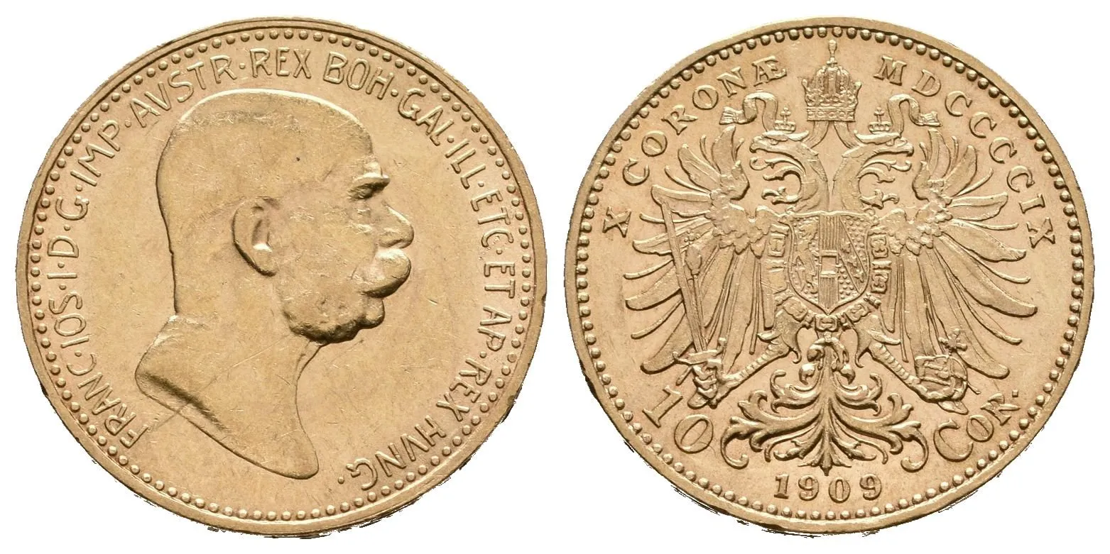 10 Koruna 1909, typ Marschall