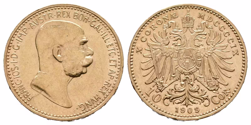 10 Koruna 1909, typ Marschall