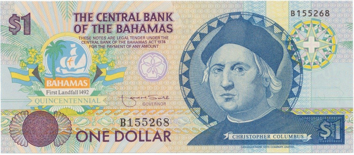 Bahamy, 1 Dollar (1992), pamětní, P.50