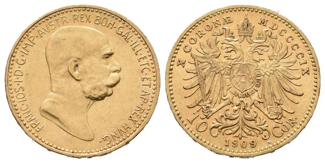 10 Koruna 1909, typ Marschall