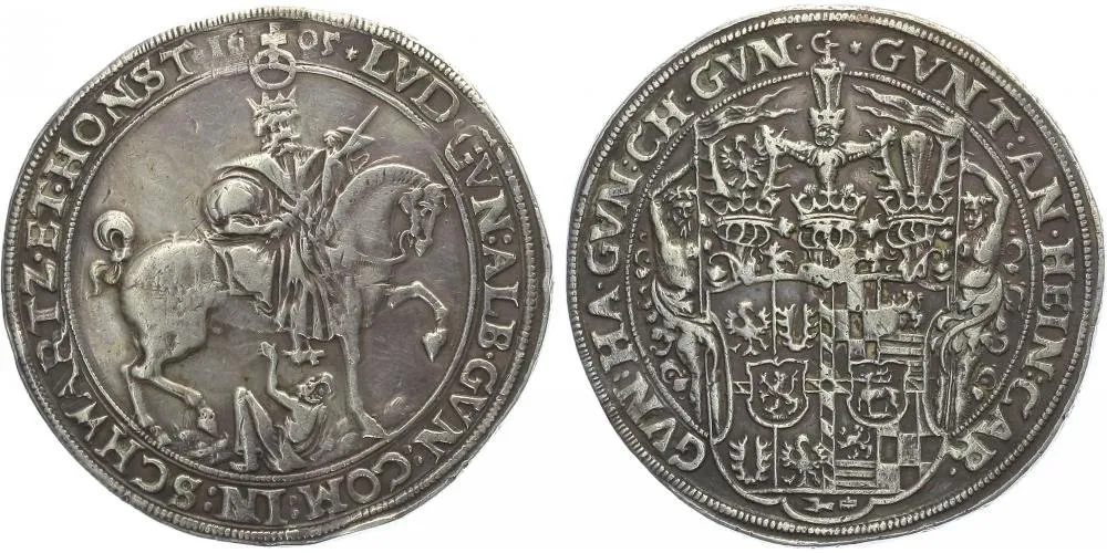 Schwarzburg - Sondershausen a Schwarzburg - Rudolstadt, společná ražba, 1605 - 1618 — 1
