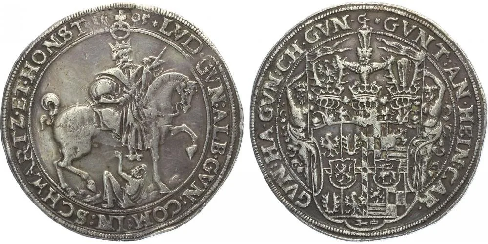 Schwarzburg - Sondershausen a Schwarzburg - Rudolstadt, společná ražba, 1605 - 1618 — 1