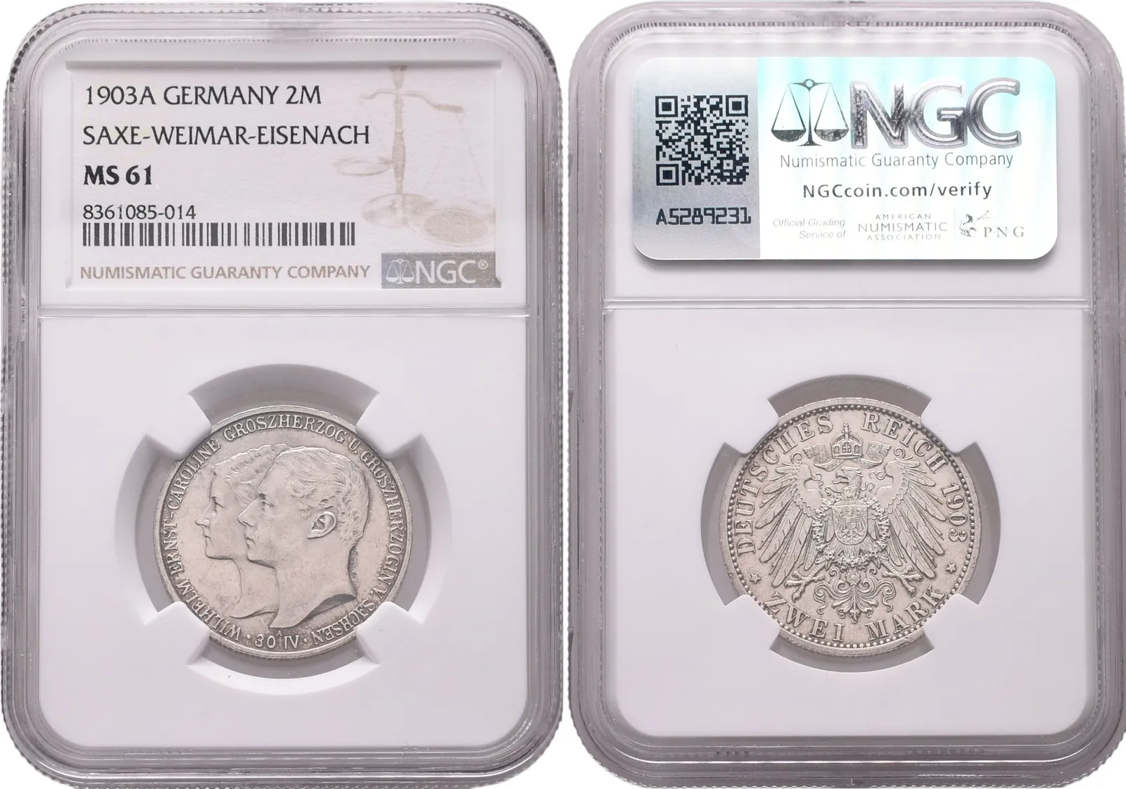 Saxe-Weimar, 2 Marka 1903 A - NGC