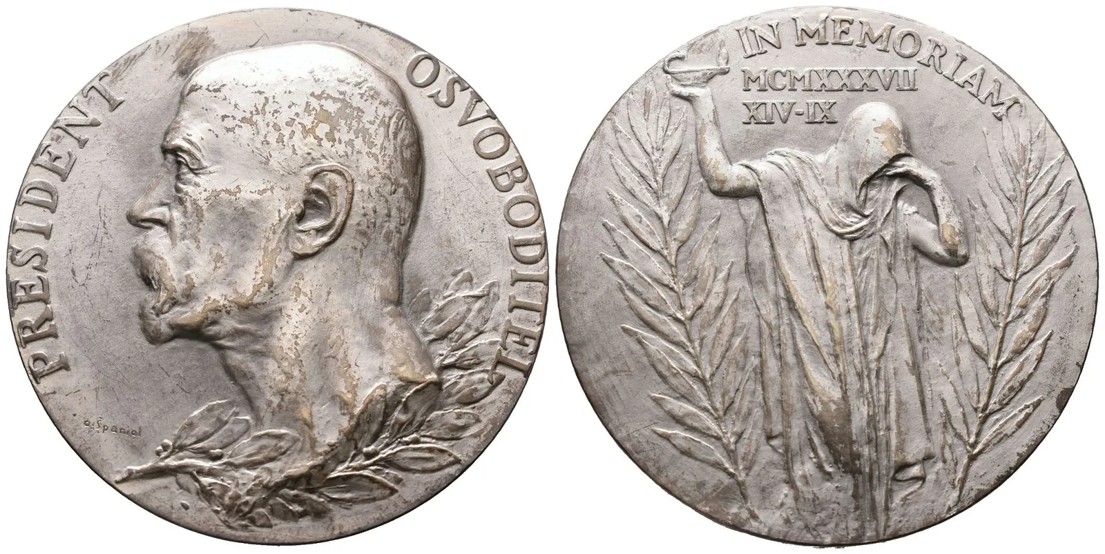 Španiel Otakar -  K úmrtí TGM, 60 mm
