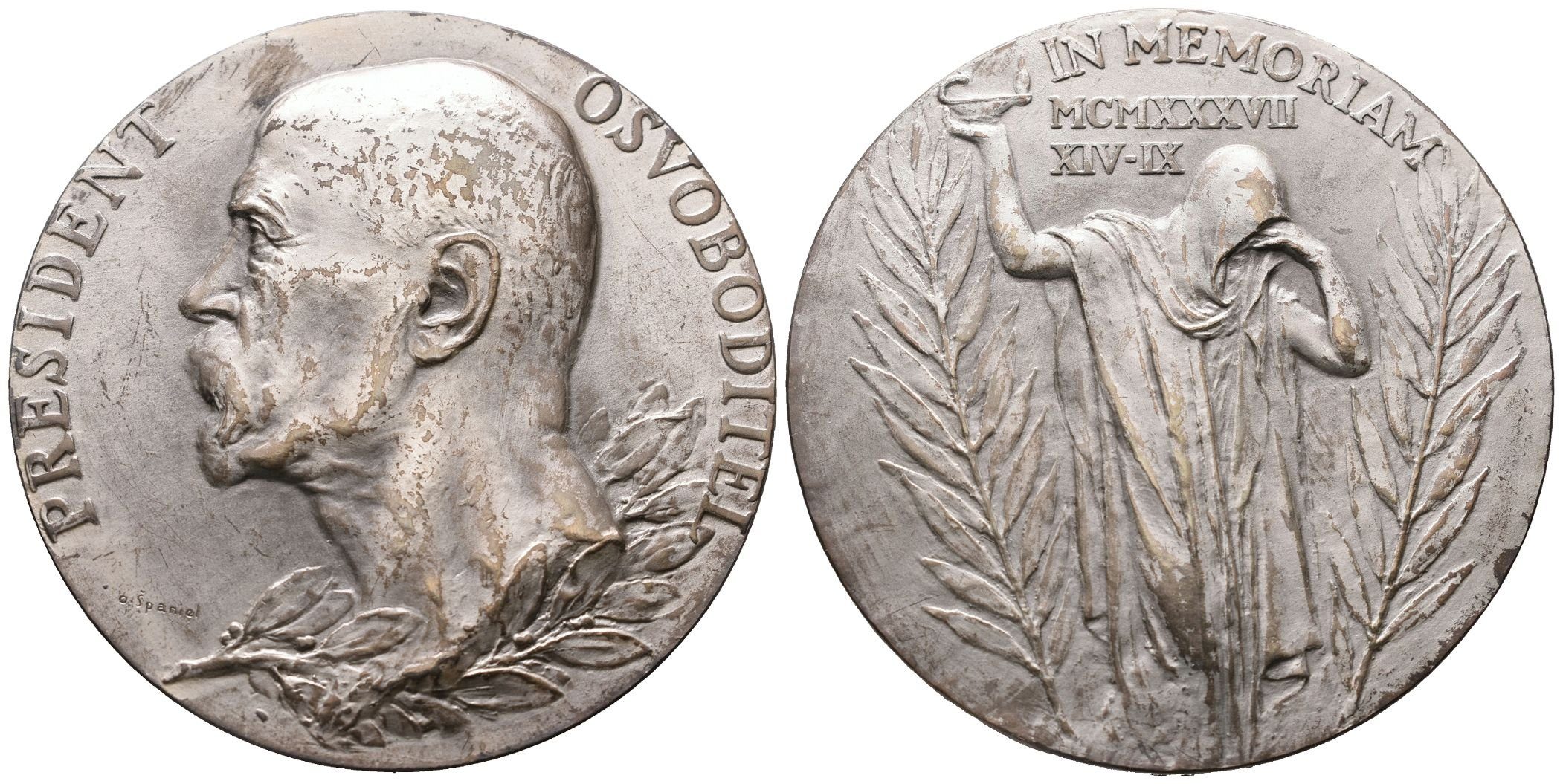 Španiel Otakar -  K úmrtí TGM, 60 mm