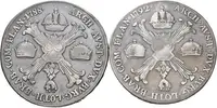 Tolar křížový 1792 H, Günzburg + Tolar křížový 1788 A, Vídeň, Dav.1284, — 2