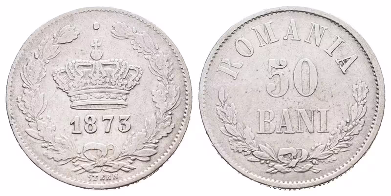 Rumunsko, 50 Bani 1873