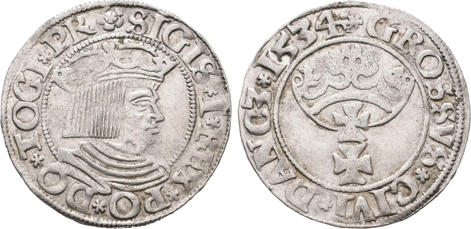 Polsko, Groš 1534 Gdaňsk