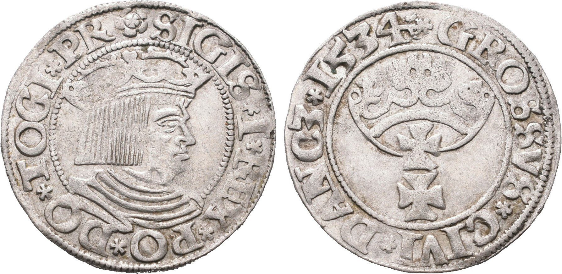 Polsko, Groš 1534 Gdaňsk