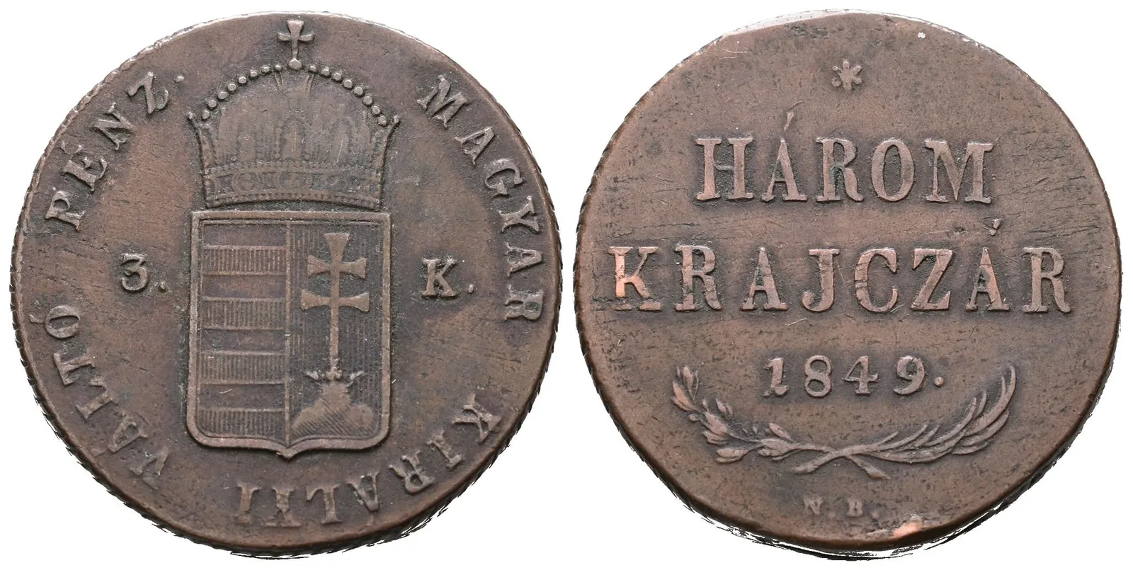 Revoluce, 6 Krejcar 1849 NB