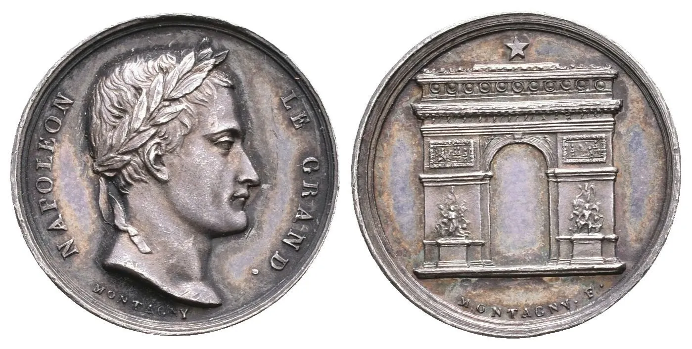 AR Medaile b.l. (1836, Vivier, Leveque) - K dokončení triumfálního oblouku l'Étoile — 1