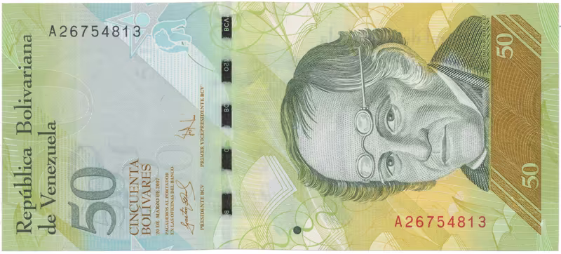 Venezuela, 50 Bolivares 2007, P.92a