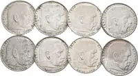 Soubor mincí 2 Marka 1937 A, 1938 A,B, 1939 A, D, — 1