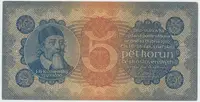 Československo, 5 Koruna 1921, série 3, Hej.18a