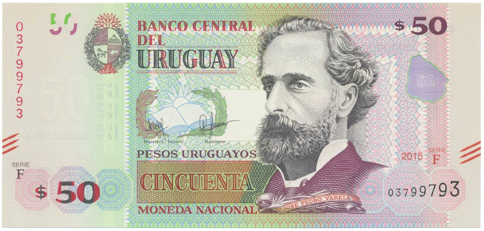 Uruguay, 50 Pesos Uruguayos 2015, P.94