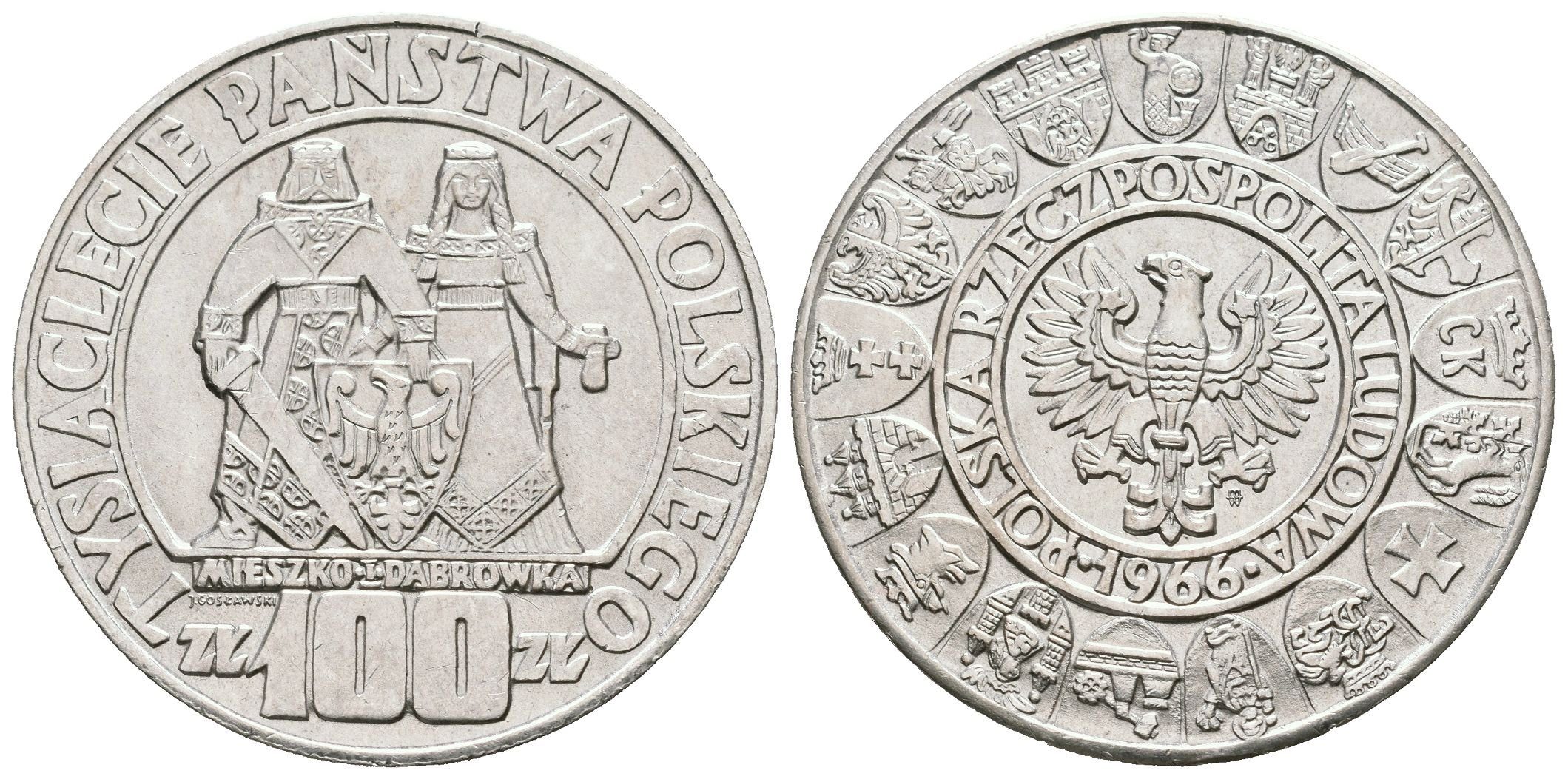 Polsko, 100 Zlotých 1966 - Pamětní