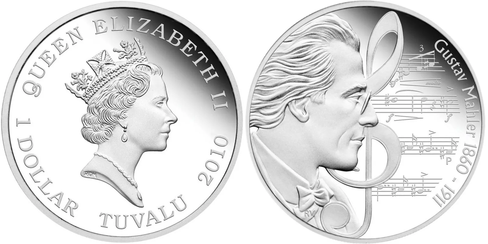 Tuvalu, Dollar 2010 - Gustav Mahler