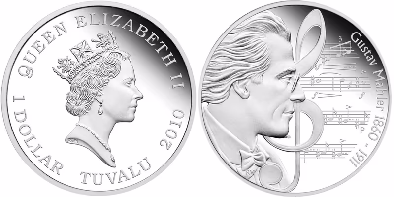 Tuvalu, Dollar 2010 - Gustav Mahler
