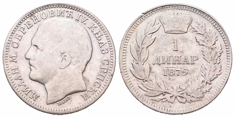 Srbsko, Dinar 1879
