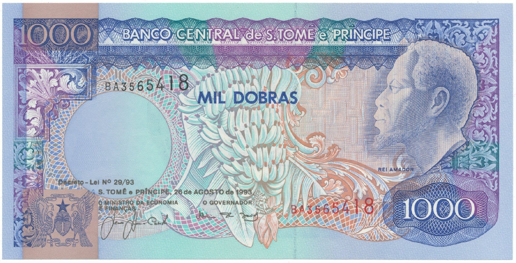 Svatý Tomáš a Princův ostrov, 1000 Dobras 1993, P.64