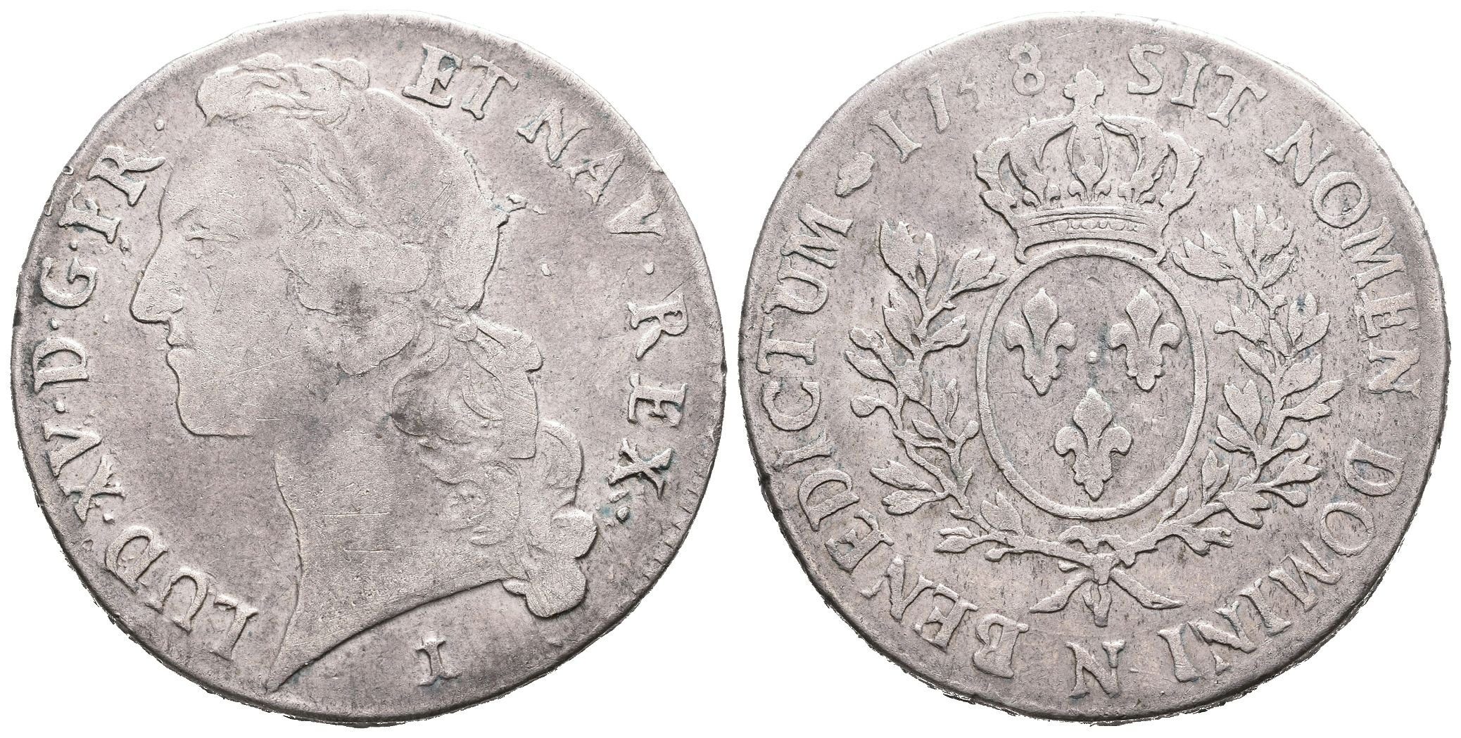 Francie, Ecu 1748 N, Montpellier