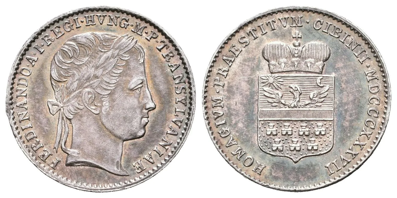 AR Malý žeton 1837 - K holdování v Sedmihradsku v Sibini. Portrét zprava, opis / — 1